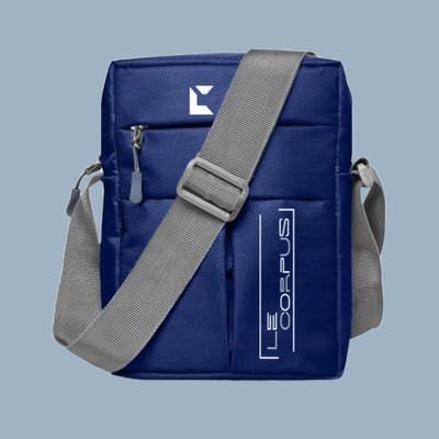 Le Corpus Blue Sling Bag Stylish Trendy Design with Adjustable Straps Crossbody Bag For Travel and Office