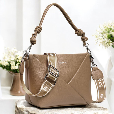 Exotic Brown Sling Bag Unique Shep Texture Design Sling Bag