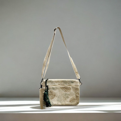 ToteAll White Sling Bag Clutch