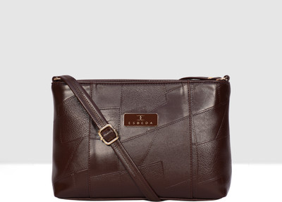 ESBEDA Brown Sling Bag Textured Fancy Sling Bag