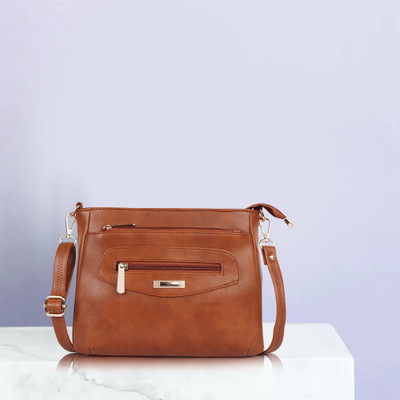 Parsley Tan Sling Bag Casual Gorgeous Unique Design Crossbody Sling bag For Women