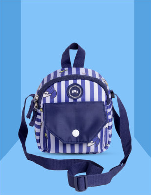 PB Pearlbags Blue Sling Bag side clutch Crossbody Shoulder Bag for Girls 5 to 10 years Water Resistant