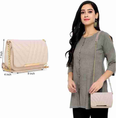 Cleto Beige Sling Bag SB_CREAM_125_11