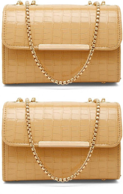 Bag ward Yellow, Yellow Sling Bag Stylish Fancy Unique Design Sling Bag For Women's/Girls(Pack of 2)
