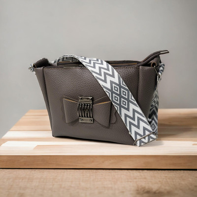jazzy Grey Sling Bag Trendy|Classic|Party Sling Bag for Womens, Made With Best Quality PU Material