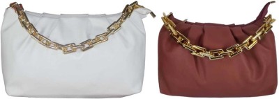 AFREEN FASHION White, Brown Sling Bag Women Combo white,Brown sling bag(Pack of 2)