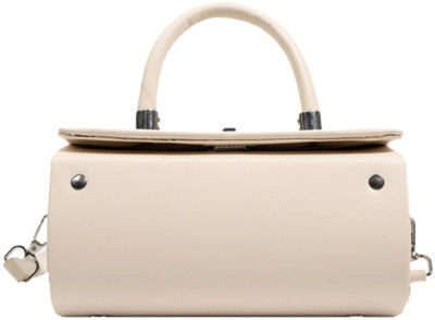 Bauge Bags White Sling Bag BROOKLYN BABE CYLINDRICAL SLINGS