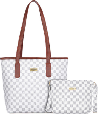 Unibo Women White Hand-held Bag(Pack of: 2)