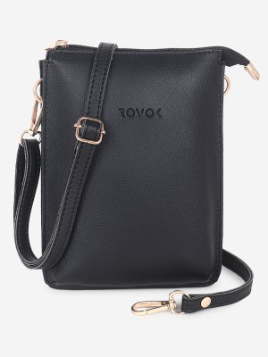 Rovok Black Sling Bag Attractive Sling Bag for Women Stylish Belt Ladies Sling Bag Under 500