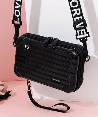 AMAGING Black Sling Bag Sling Box Suitcase Style Bag