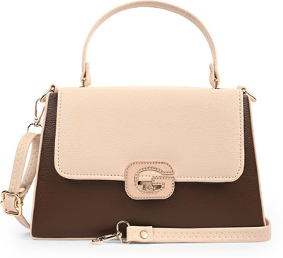 CLASKO Brown Hand-held Bag Handbag with Crossbody Sling Strap Ladies purse Stylish Shoulder Bag