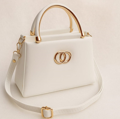 DENZY FASHION White Hand-held Bag Maroon Hand Bag