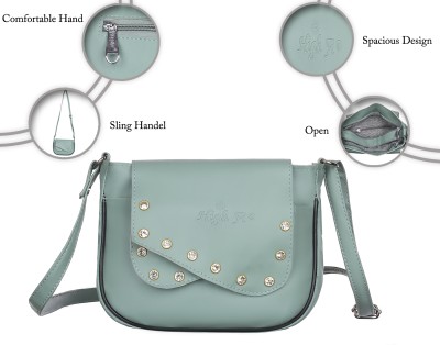 HIGHFI Green Sling Bag Sling Bag For Girls & Women