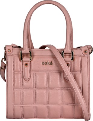 eske Pink Hand-held Bag Viviana Leather Handbag