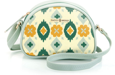 house of common Green Shoulder Bag Stylish Box Sling Bag | Side Purse| Cross Body Sling Box Bags -EthnicTraditional