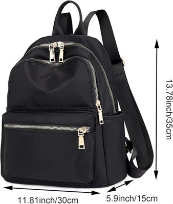 BEGGONIYAA Black Shoulder Bag Women Medium Waterproof Backpack