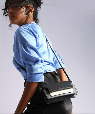 DKNY Grey, Black Sling Bag R245KV572ZX