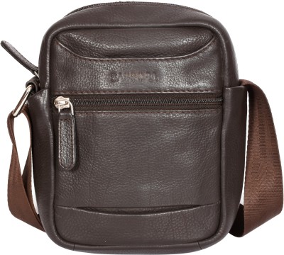 Sassora Brown Sling Bag Genuine Leather Brown Unisex casual Sling Bag- Z125