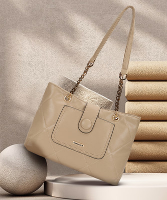 Fastrack Beige Tote Quilted
