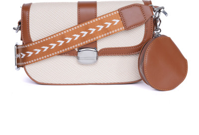 santorini Brown Sling Bag Avanté Women’s Premium Faux Leather Sling Bag