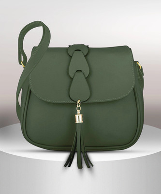 SHAMRIZ Green Sling Bag Women's & Girls' Sling Bag (Green)