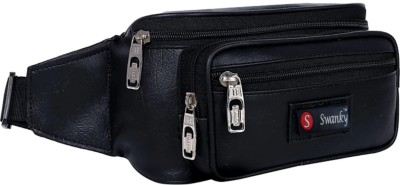 Swanky Black Sling Bag Waist bag for Money Cards| Mobile Kit Pouch Cross Side Bags for men Women