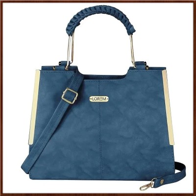 Shridhar Creation Blue Hand-held Bag Elegent Designer Faux Leather Handbag For Women And Girls