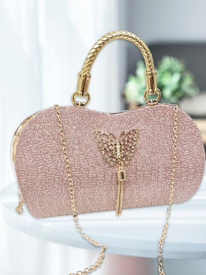 magnifique Pink Sling Bag Party Wear Clutch / for Girls / Women - Small Size