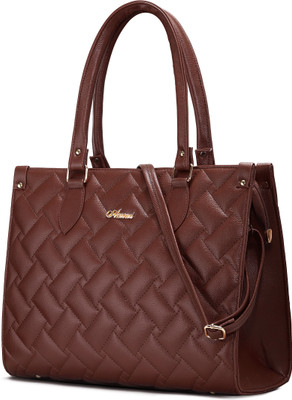Alfira Brown Tote stylish Tote bag (Laptop bag)for girls