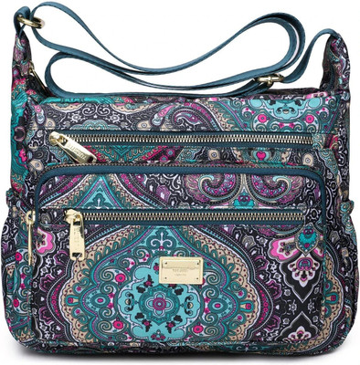 gustave Black Sling Bag Women Shoulder Handbag Roomy Multiple Pockets Bag Ladies Crossbody Purse