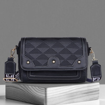 Womanix Black, Black Sling Bag PU cross body sling bag for daily use, office use, Travelling.