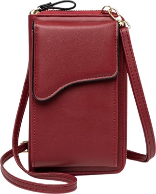 INKMILAN Red Sling Bag Lightweight Crossbody Bag for Women Ladies for Daily Use