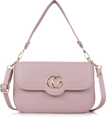 ALONZO Pink Sling Bag Women's Girls Quilted Cross Body Sling Bag with Height Adjustable Belt