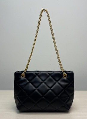 indoqueen Black Sling Bag Black quilted sling