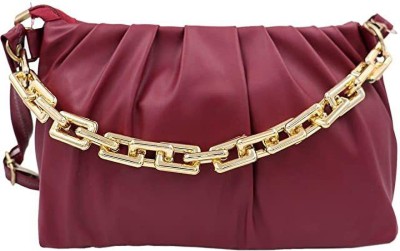 Fasleema Maroon Sling Bag Girls Stylish Sling bag Chain Straps Side Bag Maroon ---------------