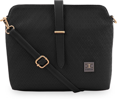 ESBEDA Black Sling Bag Twill Emboss