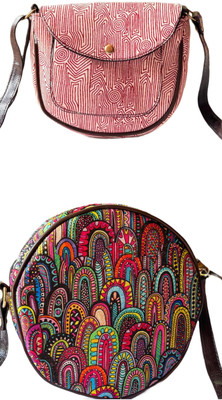 CRAFTWELL Multicolor Sling Bag Stylish New Trendy Unique Classy Design Shoulder Crossbody Sling Bag For Women(Pack of 2)
