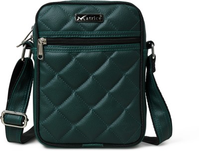 MATRICE Green Sling Bag Unisex Qulited Sling Messenger Bag , Multipurpose Crossbody Waterproof Handbag