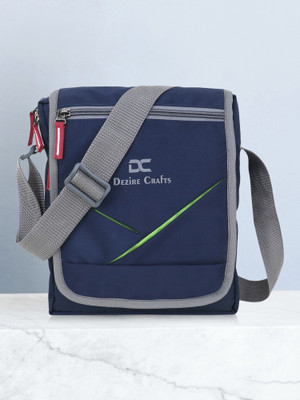 DEZiRE CRAfTS Blue, Grey Sling Bag Stylish Shoulder Cross Body Office Business Messenger Bag Water Resistant for Men and Boys