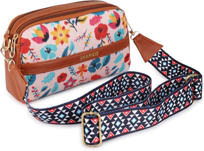 SHAMRIZ Pink Sling Bag & Girls Side Print Sling Bag|One Side Sling|Shoulder Sling Bag|Crossbody Bag