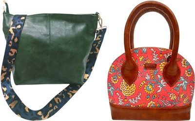 Dakota Pink, Green Sling Bag STYLISH Bohemian Handbag for Girls & Womens(Pack of 2)