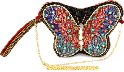 Zari and Fashion Maroon Sling Bag Women's butterfly shape cross body bags