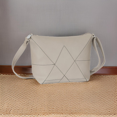 Leather Land Clear Sling Bag American Stitch Sling In Light Beige