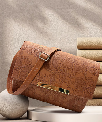 ALONZO Tan Sling Bag Purse For Women With Long Strap Sling Bag For Women Crossbody Fit Small Size
