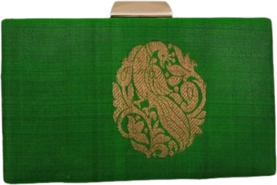 Tisser Green Clutch Brocade Clutch