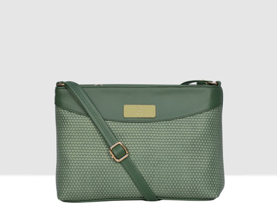 ESBEDA Green Sling Bag Embossed Elegant Sling Bag