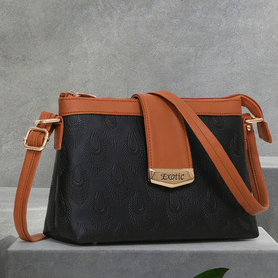Exotic Black Sling Bag Embossed SlingBag
