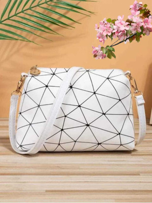 LIKE STYLE White Sling Bag LS-223-SLNBG-MKRI-PRNT-WHTE10_14