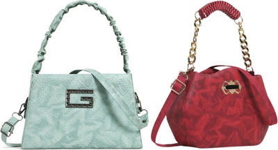 Zaxcer Green, Maroon Sling Bag Beautiful Sling Bags for women and girls(Pack of 2)