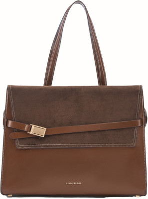 LINO PERROS Brown Messenger Bag Monroe Daisy